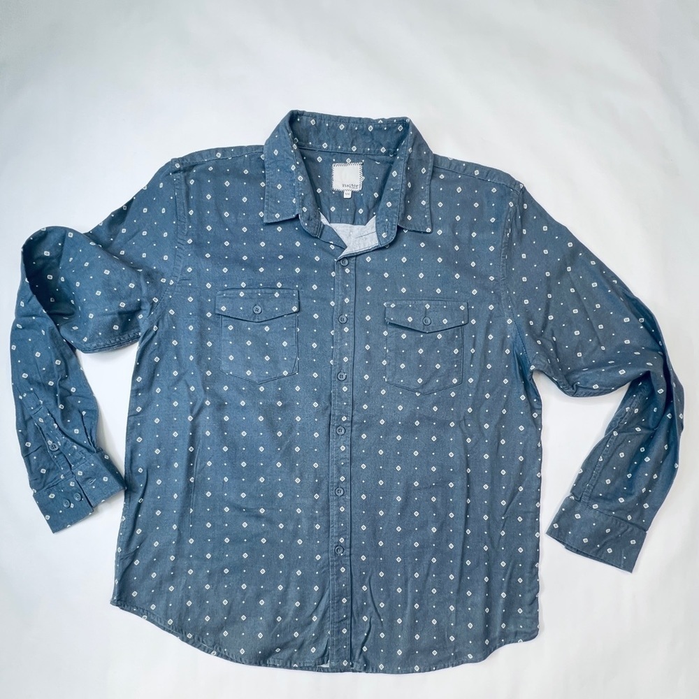 VISITOR XXL Casual Button Down Long Sleeve